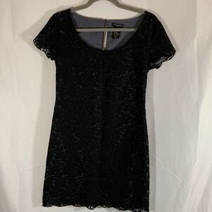 Talula Aritzia Black Floral Lace Mini Dress
